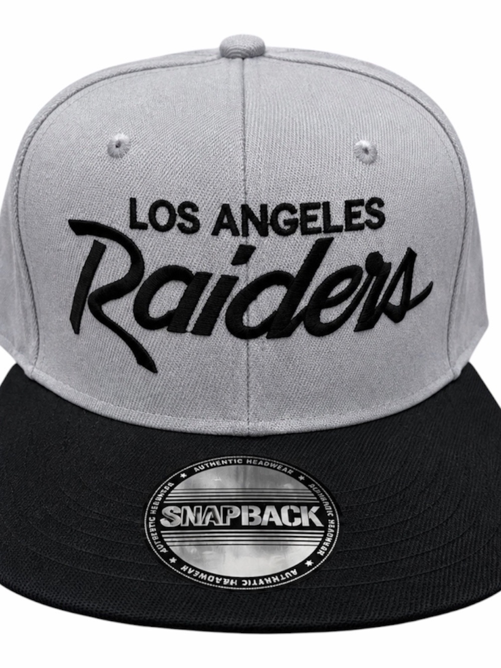Los Angeles Raiders Snapback Hat - Gray and Black